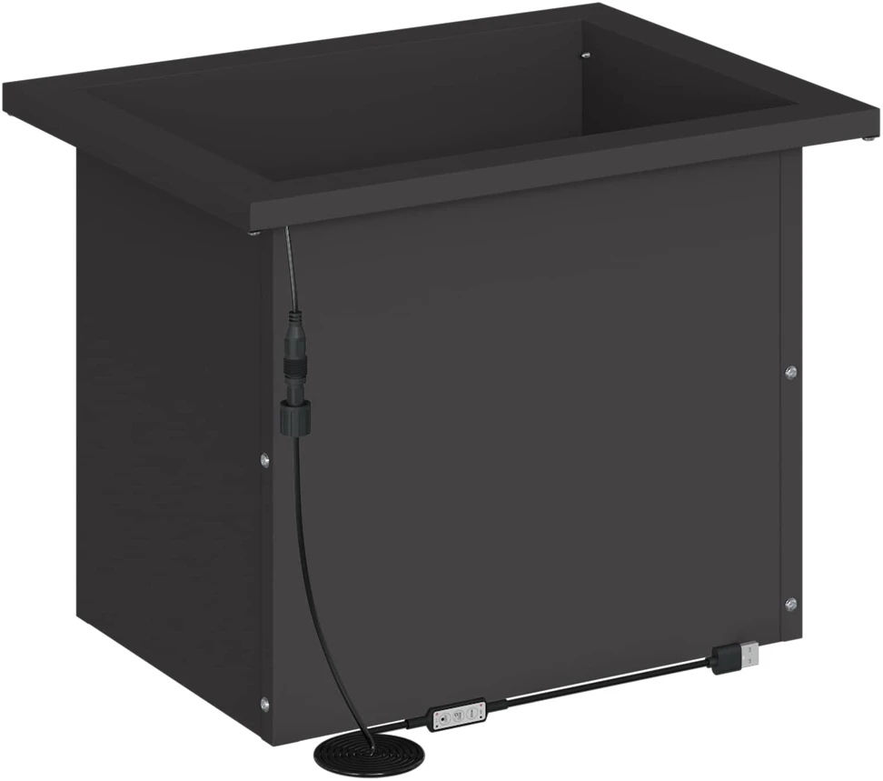 Sodo vazonas su LED Juoda 30 x 40 x 30 cm Plienas