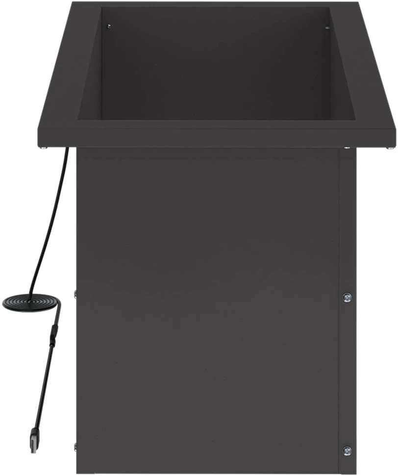 Sodo vazonas su LED Juoda 30 x 60 x 30 cm Plienas