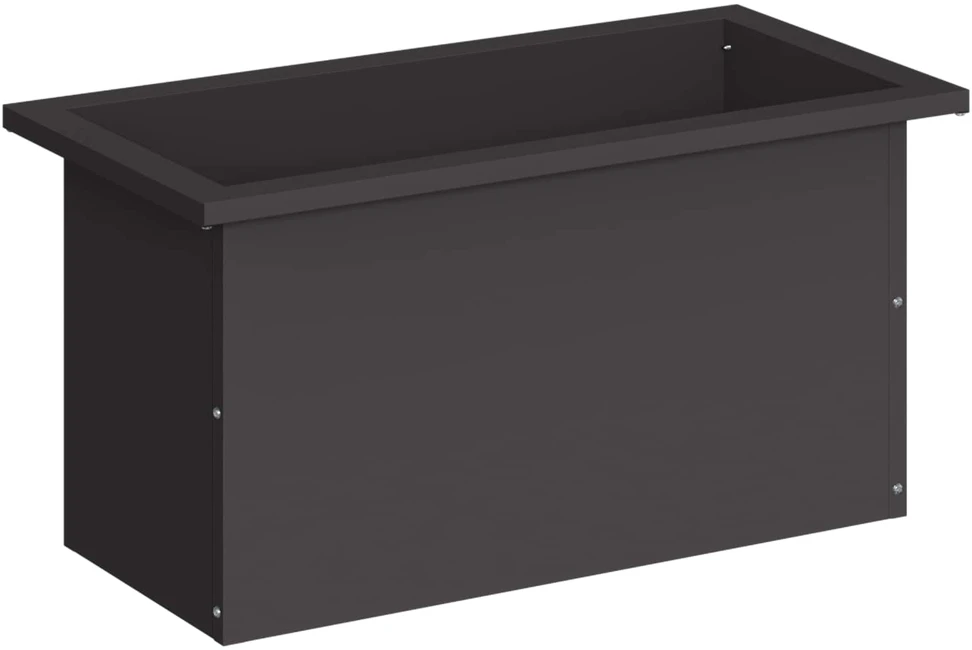Sodo vazonas su LED Juoda 30 x 60 x 30 cm Plienas