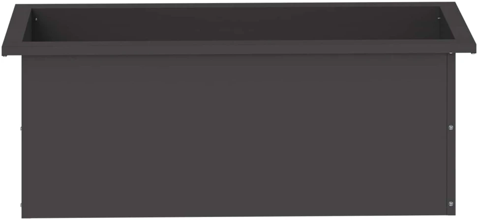 Sodo vazonas su LED Juoda 30 x 80 x 30 cm Plienas