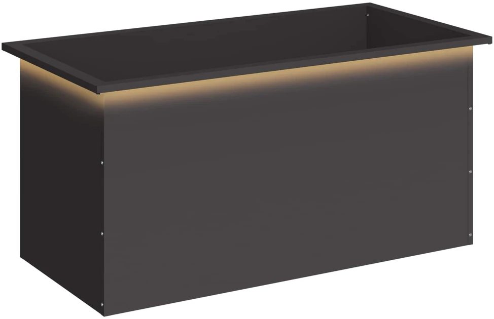 Sodo vazonas su LED Juoda 50 x 100 x 48 cm Plienas