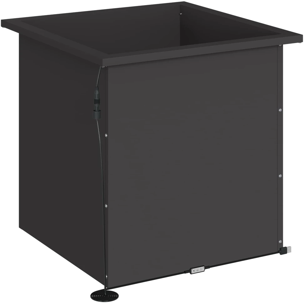Sodo vazonas su LED Juoda 50 x 50 x 48 cm Plienas