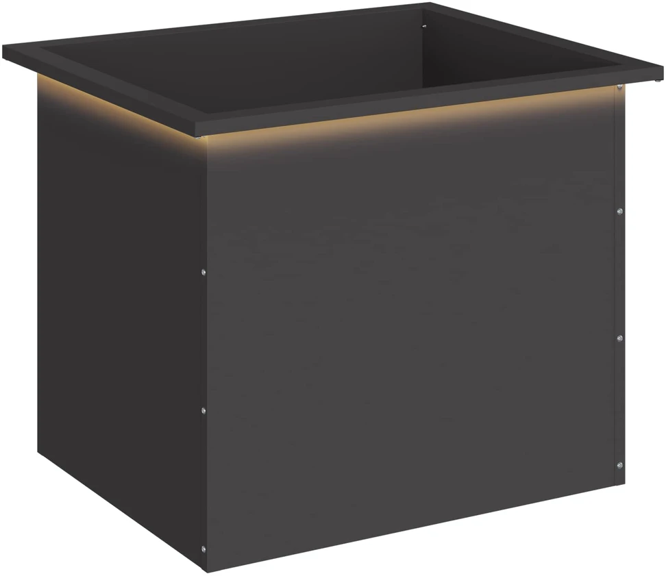 Sodo vazonas su LED Juoda 50 x 60 x 48 cm Plienas