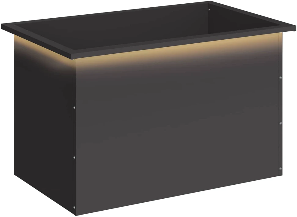 Sodo vazonas su LED Juoda 50 x 80 x 48 cm Plienas