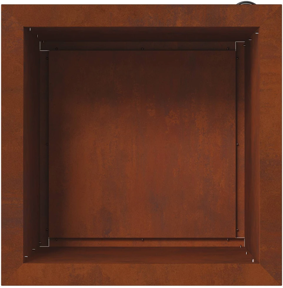 Sodo vazonas su LED Rūdijanti 40 x 40 x 40 cm