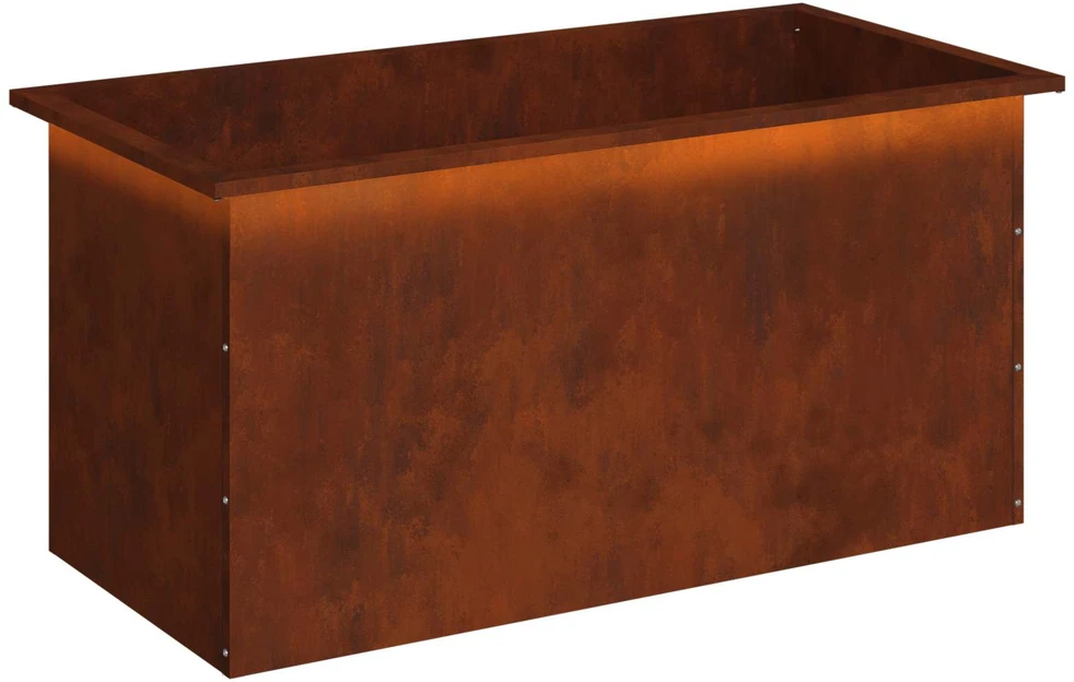 Sodo vazonas su LED Rūdijanti 50 x 100 x 48 cm
