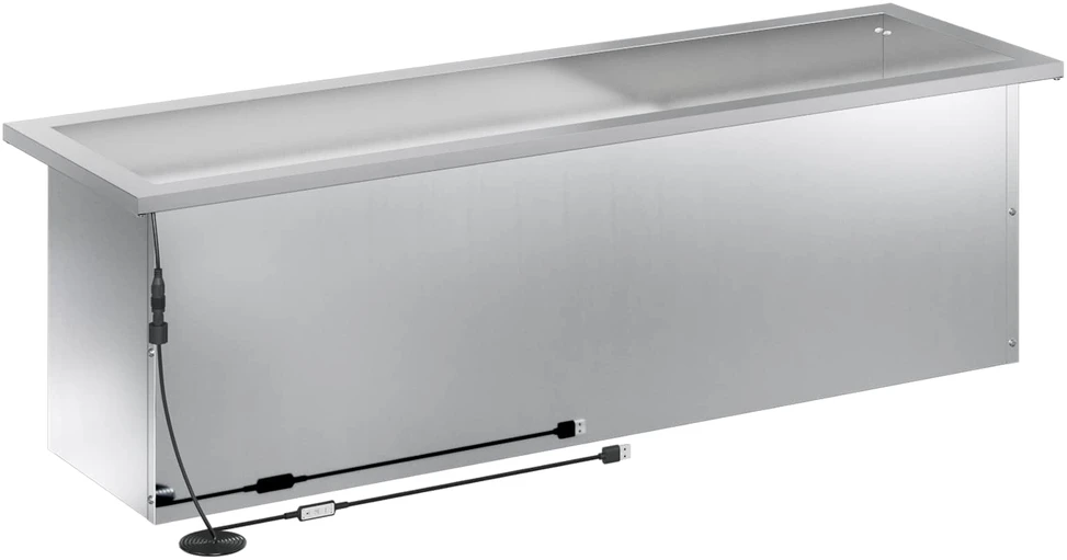Sodo vazonas su LED Sidabrinė 30 x 100 x 30 cm