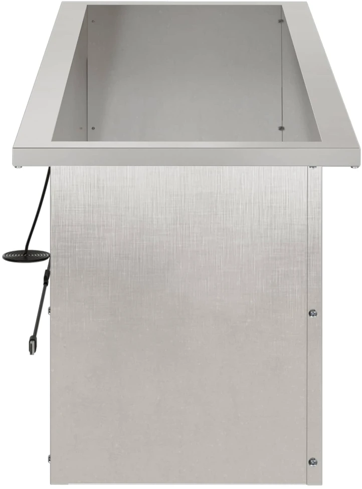 Sodo vazonas su LED Sidabrinė 30 x 100 x 30 cm