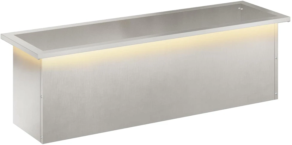Sodo vazonas su LED Sidabrinė 30 x 100 x 30 cm