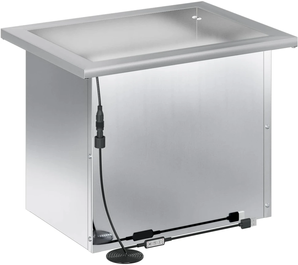 Sodo vazonas su LED Sidabrinė 30 x 40 x 30 cm