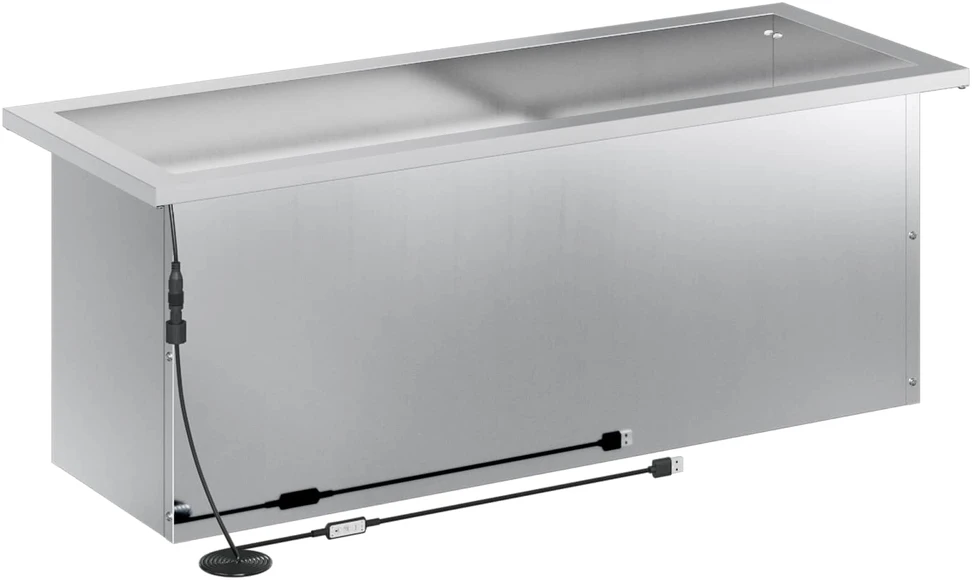 Sodo vazonas su LED Sidabrinė 30 x 80 x 30 cm