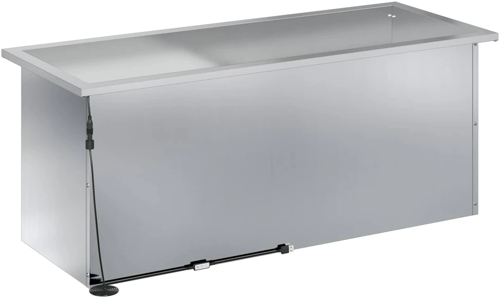 Sodo vazonas su LED Sidabrinė 40 x 100 x 40 cm