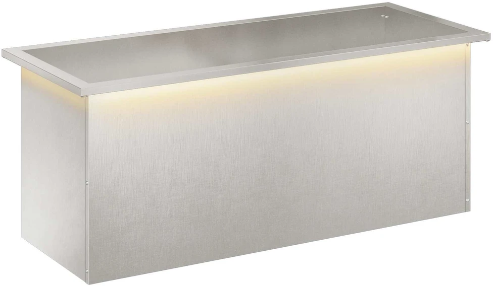 Sodo vazonas su LED Sidabrinė 40 x 100 x 40 cm
