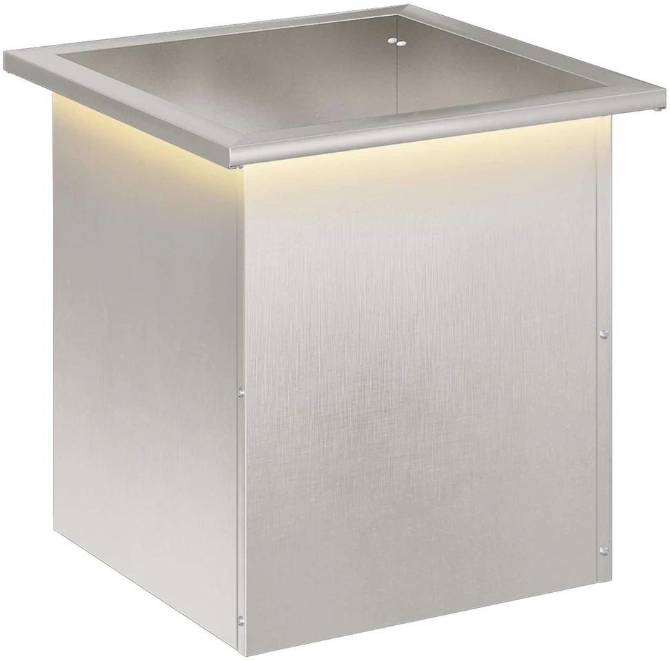 Sodo vazonas su LED Sidabrinė 40 x 40 x 40 cm