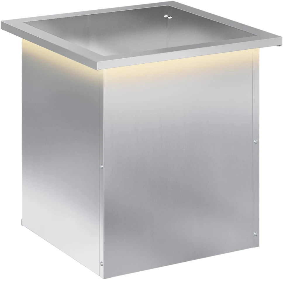 Sodo vazonas su LED Sidabrinė 40 x 40 x 40 cm