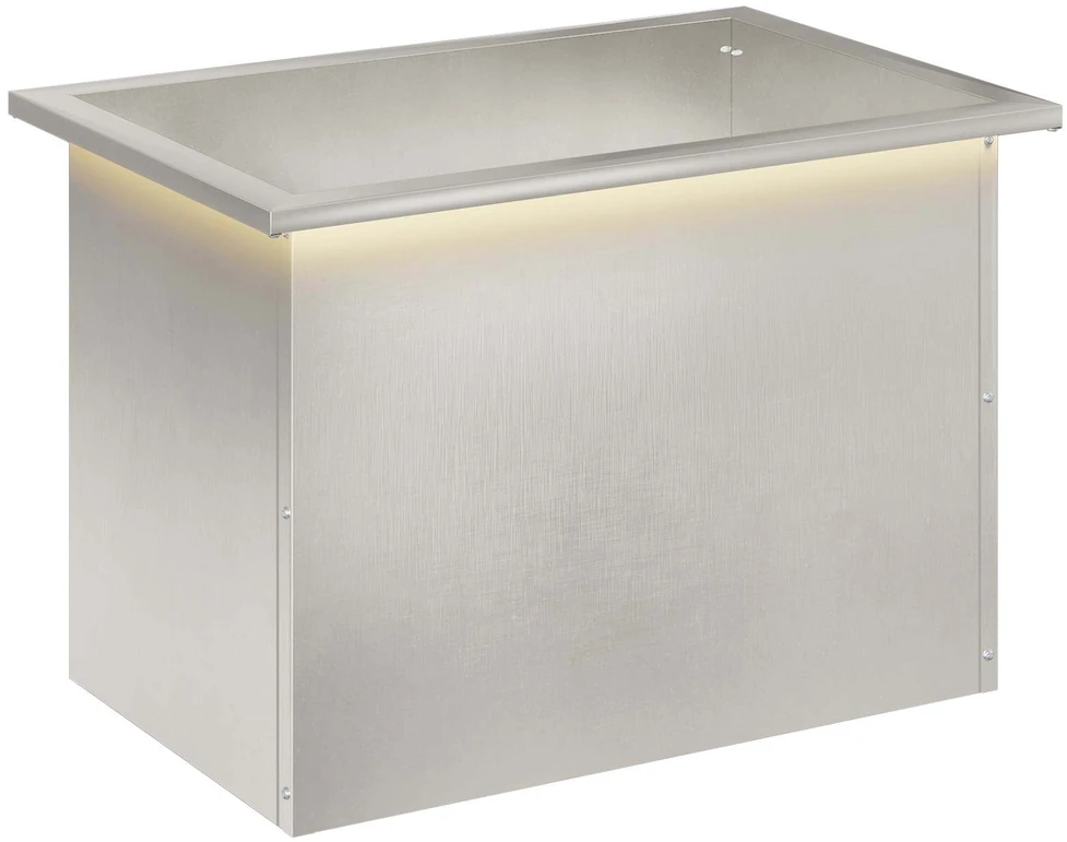 Sodo vazonas su LED Sidabrinė 40 x 60 x 40 cm