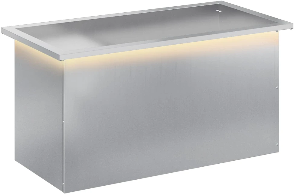 Sodo vazonas su LED Sidabrinė 40 x 80 x 40 cm