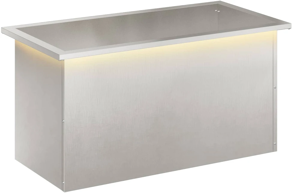 Sodo vazonas su LED Sidabrinė 40 x 80 x 40 cm