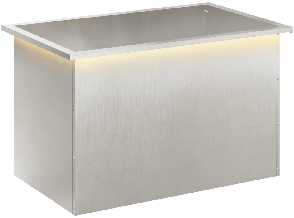 Sodo vazonas su LED Sidabrinė 50 x 80 x 48 cm