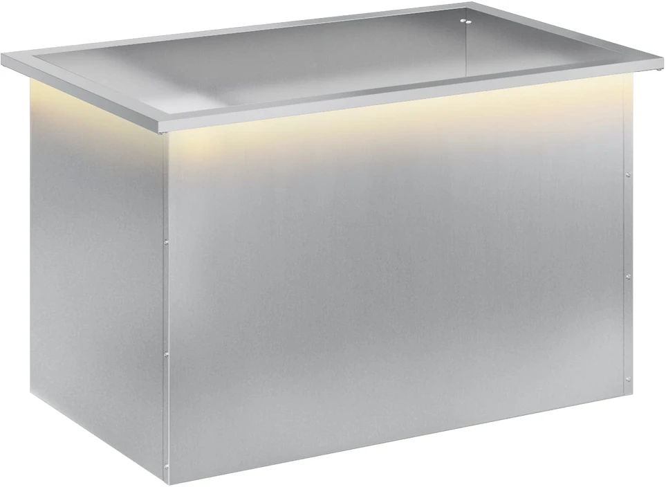 Sodo vazonas su LED Sidabrinė 50 x 80 x 48 cm