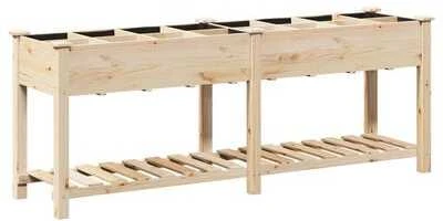 Sodo vazonas Smėlio 203,5 x 53 x 76,5 cm Kietasis pušinis medis