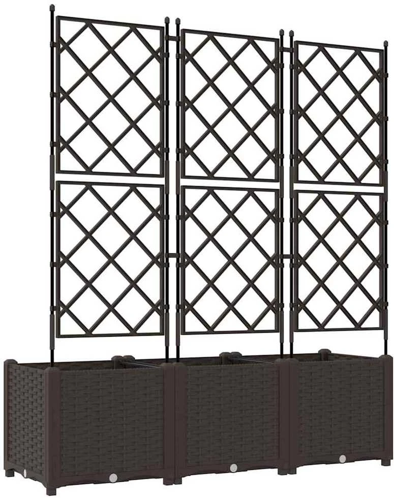 Sodo vazonas 3 vnt. Ruda 120 x 40 x 143 cm PP
