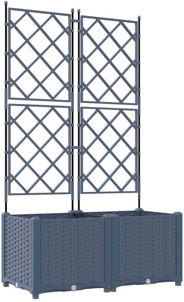 Sodo vazonas 2 vnt. Pilka 80 x 40 x 143 cm PP