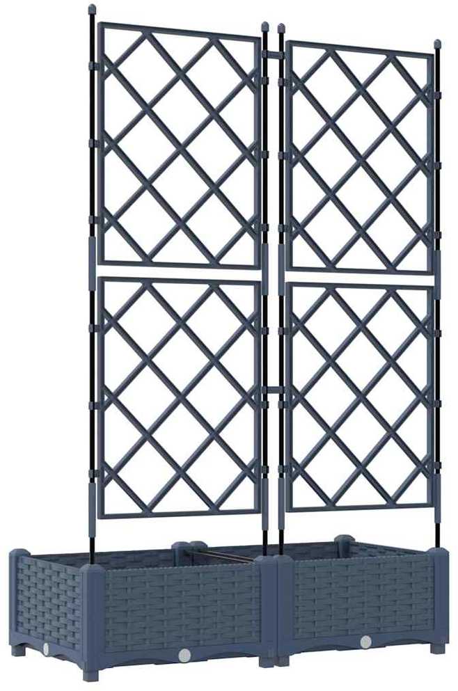 Sodo vazonas 2 vnt. Pilka 80 x 40 x 125,5 cm PP