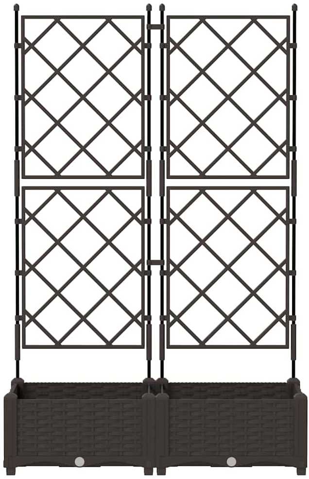 Sodo vazonas 2 vnt. Ruda 80 x 40 x 125,5 cm PP
