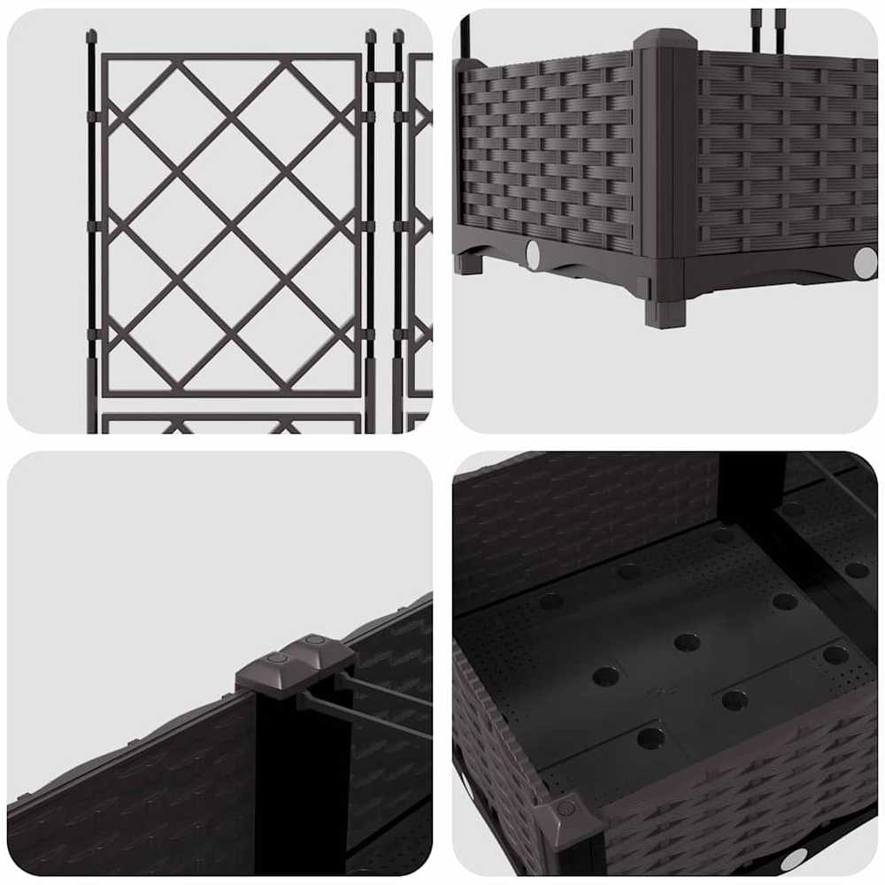 Sodo vazonas 2 vnt. Ruda 80 x 40 x 125,5 cm PP