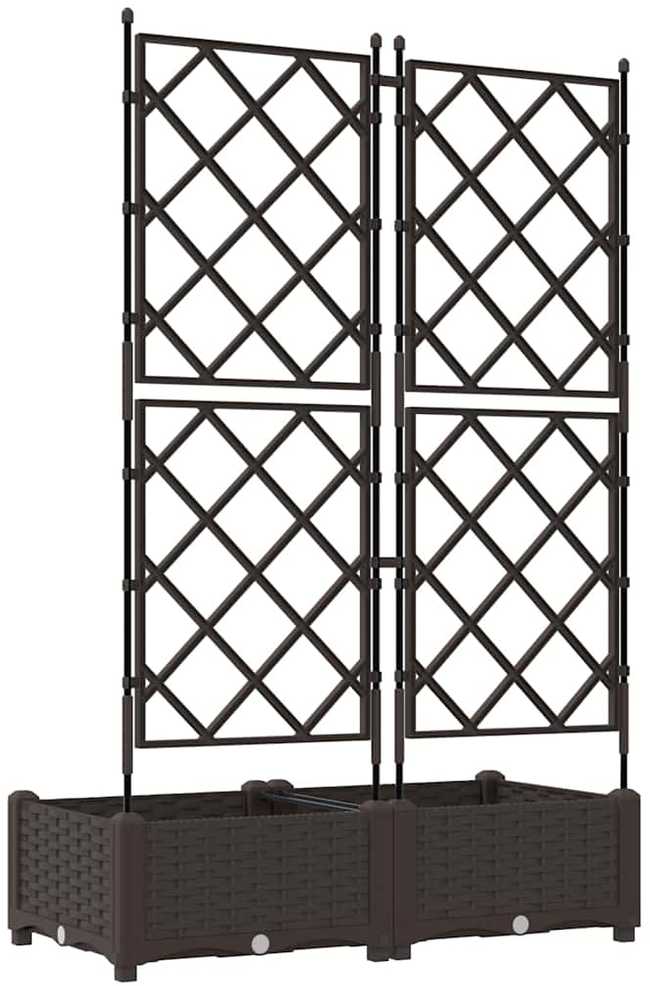 Sodo vazonas 2 vnt. Ruda 80 x 40 x 125,5 cm PP
