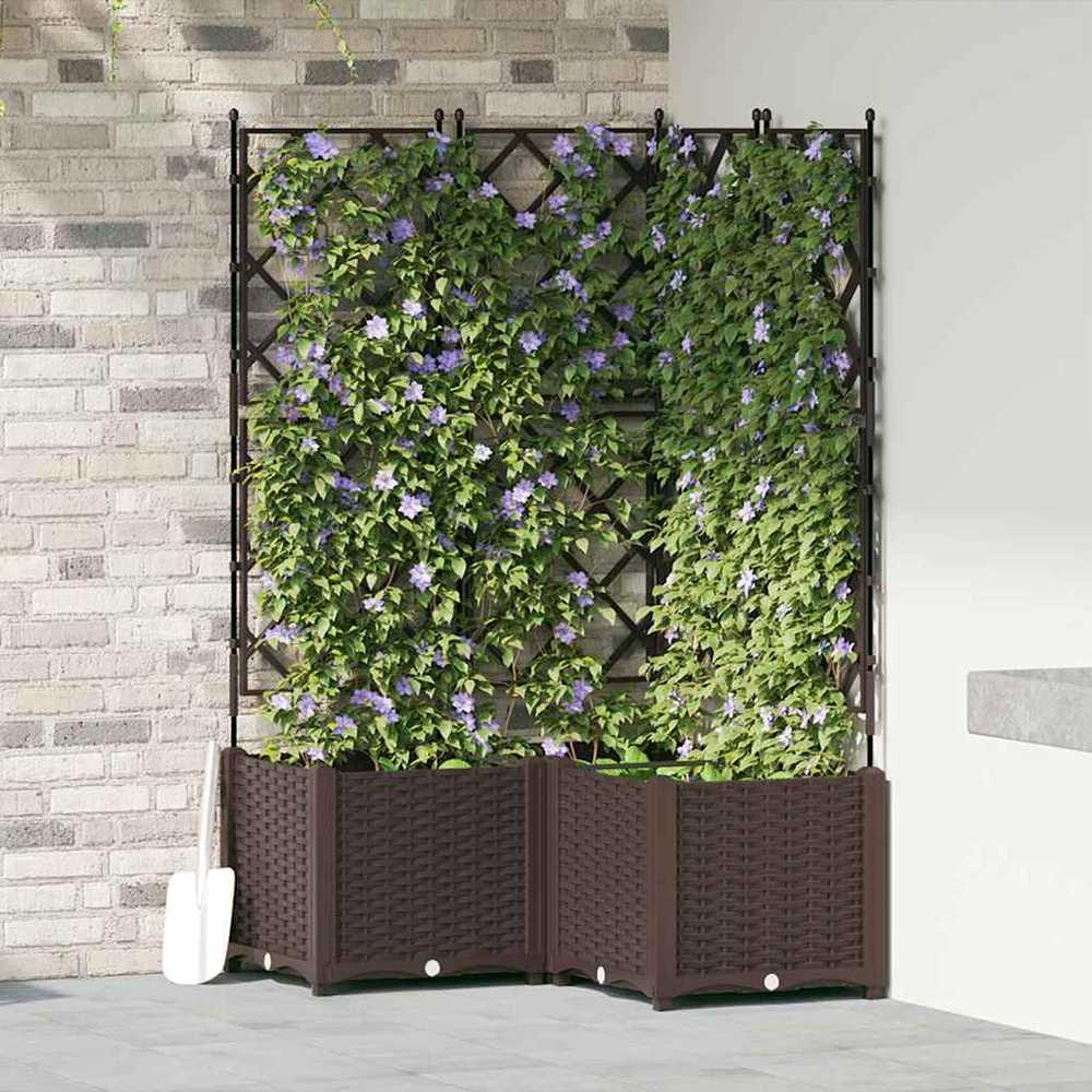 Sodo vazonas 3 vnt. Ruda 80 x 80 x 143 cm PP