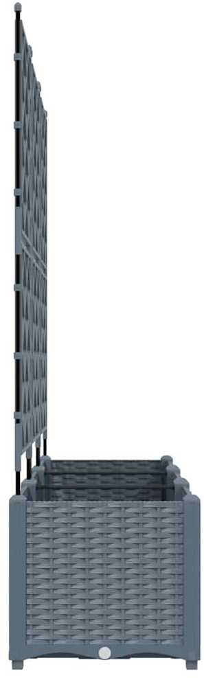 Sodo vazonas 3 vnt. Šviesiai pilka 120 x 40 x 143 cm PP