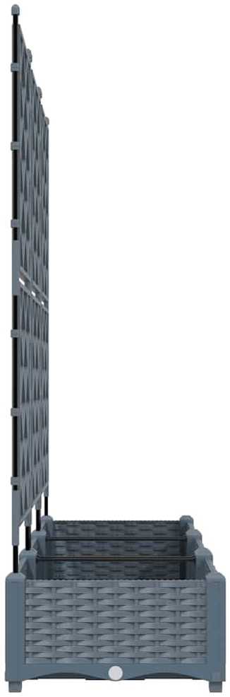 Sodo vazonas 3 vnt. Šviesiai pilka 120 x 40 x 125,5 cm PP