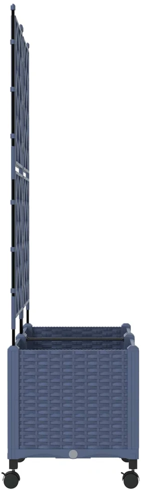 Sodo vazonas su treliu ir ratais 2 vnt. Pilka 80 x 40 x 149 cm