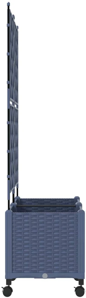 Sodo vazonas su treliu ir ratais 2 vnt. Pilka 80 x 40 x 149 cm