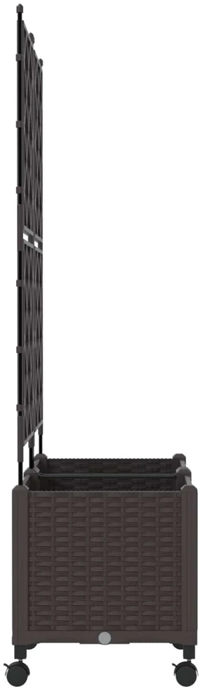 Sodo vazonas su treliu ir ratais 2 vnt. Ruda 80 x 40 x 149 cm