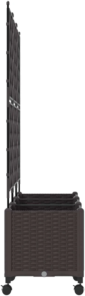 Sodo vazonas su treliu ir ratais 3 vnt. Ruda 120 x 40 x 149 cm