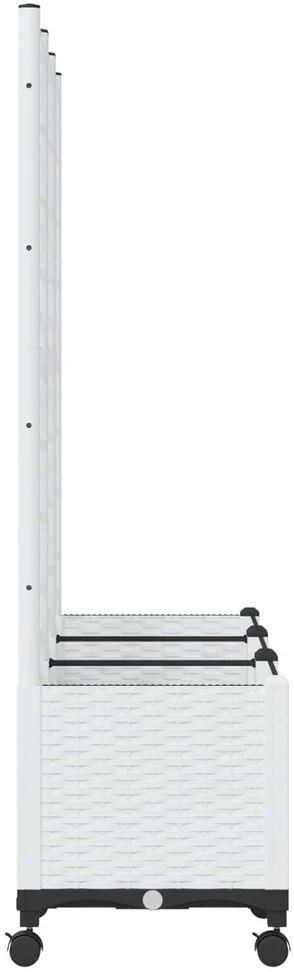 Sodo vazonas su treliu ir ratais Balta 120 x 40 x 146 cm PP