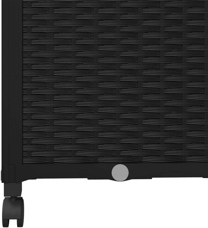 Sodo vazonas su treliu ir ratais Juoda 120 x 40 x 146 cm PP