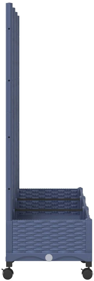 Sodo vazonas su treliu ir ratais Mėlyna Pilka 120 x 40 x 146 cm