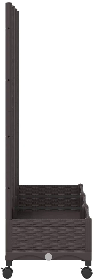 Sodo vazonas su treliu ir ratais Ruda 120 x 40 x 131,5 cm PP