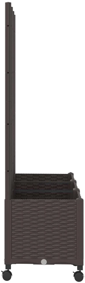 Sodo vazonas su treliu ir ratais Ruda 120 x 40 x 146 cm PP