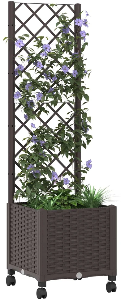 Sodo vazonas su treliu ir ratais Ruda 40 x 40 x 146 cm PP