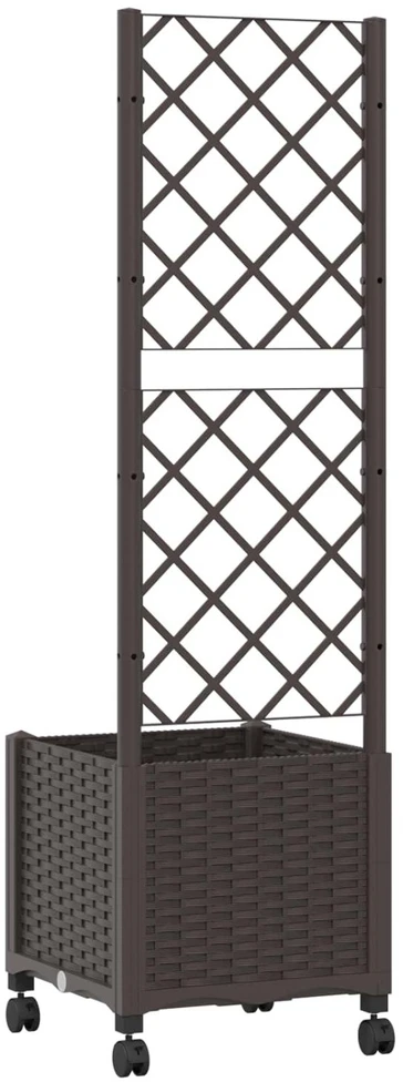Sodo vazonas su treliu ir ratais Ruda 40 x 40 x 146 cm PP
