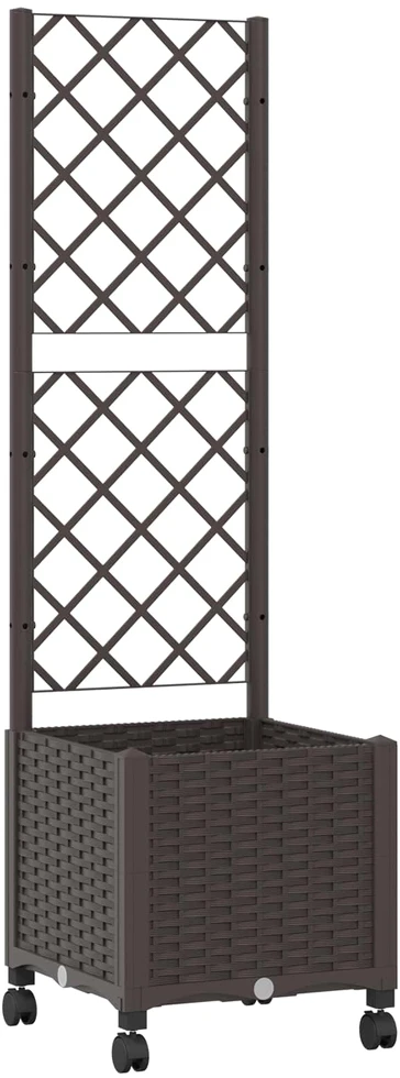 Sodo vazonas su treliu ir ratais Ruda 40 x 40 x 146 cm PP