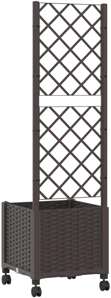 Sodo vazonas su treliu ir ratais Ruda 40 x 40 x 146 cm PP