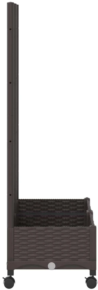Sodo vazonas su treliu ir ratais Ruda 80 x 40 x 131,5 cm PP