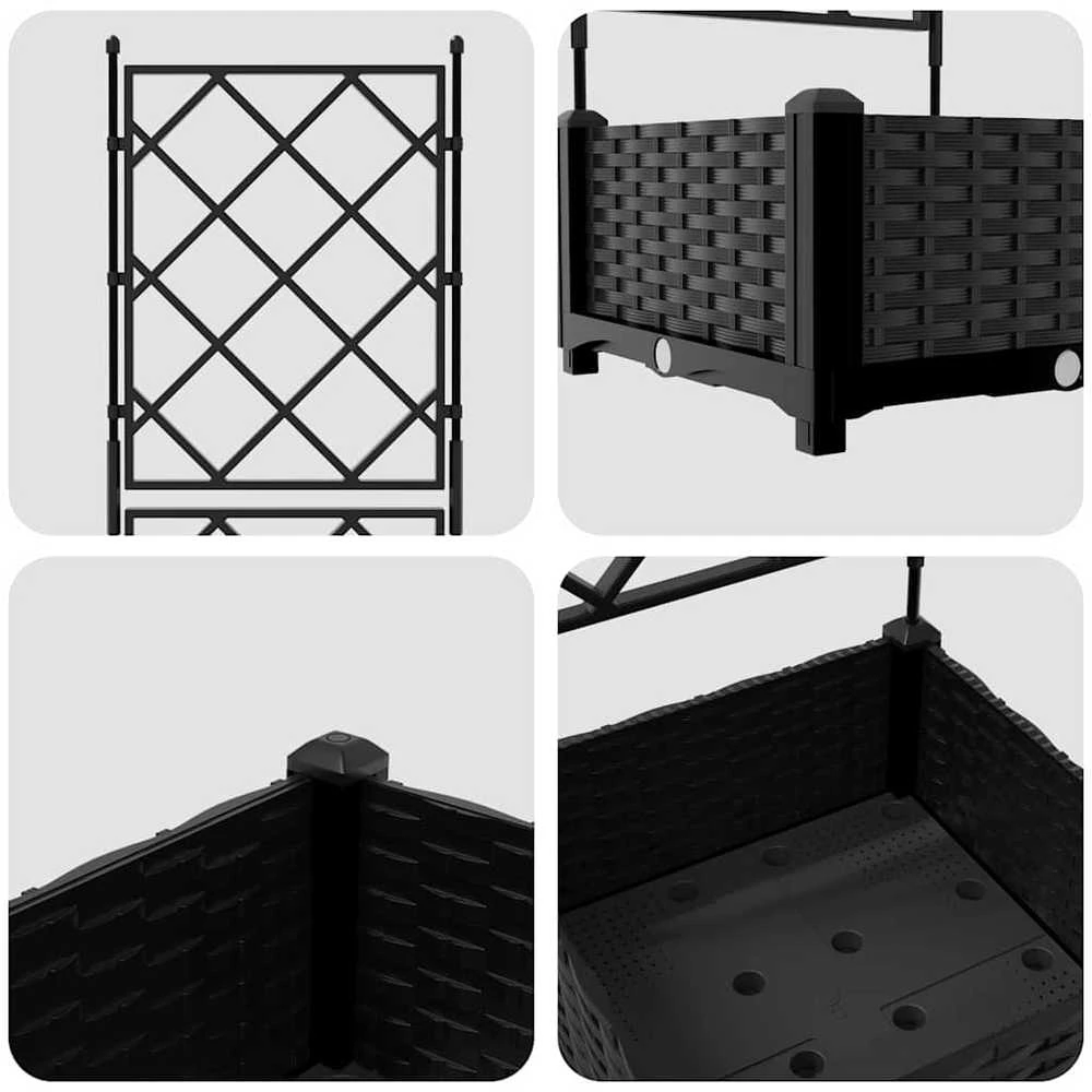 Sodo vazonas Juoda 40 x 40 x 125,5 cm PP