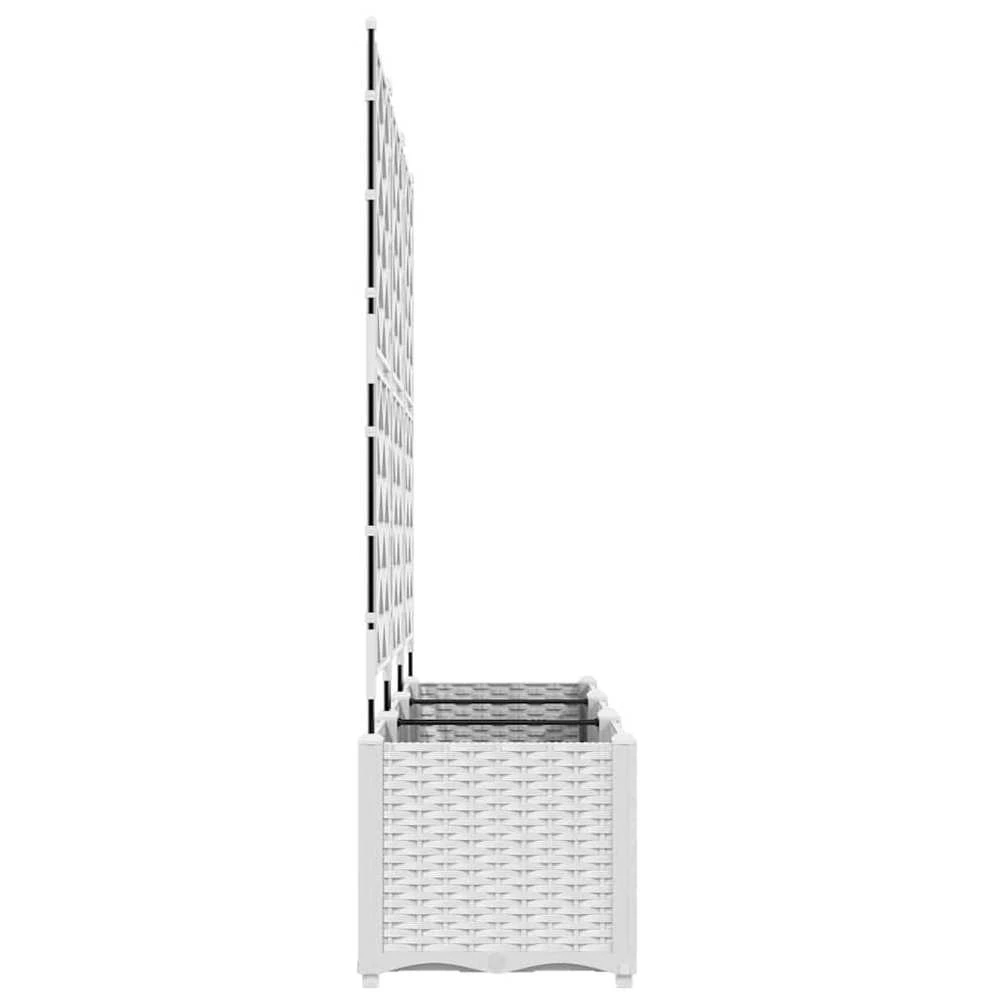 Sodo vazonas 3 vnt. Balta 120 x 40 x 143 cm PP